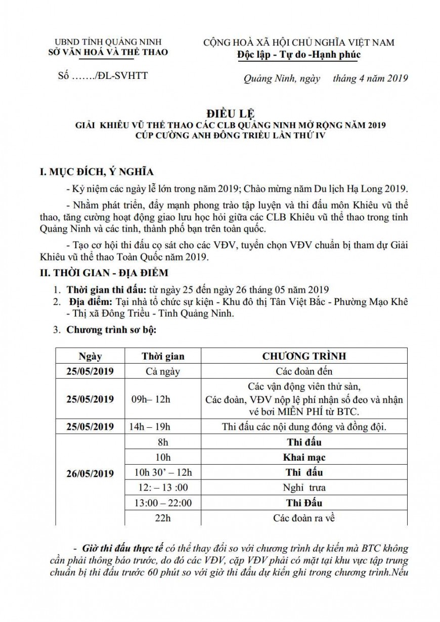 Quảng Ninh club Championship 2019 Cường Anh Đông Triều Cup IV